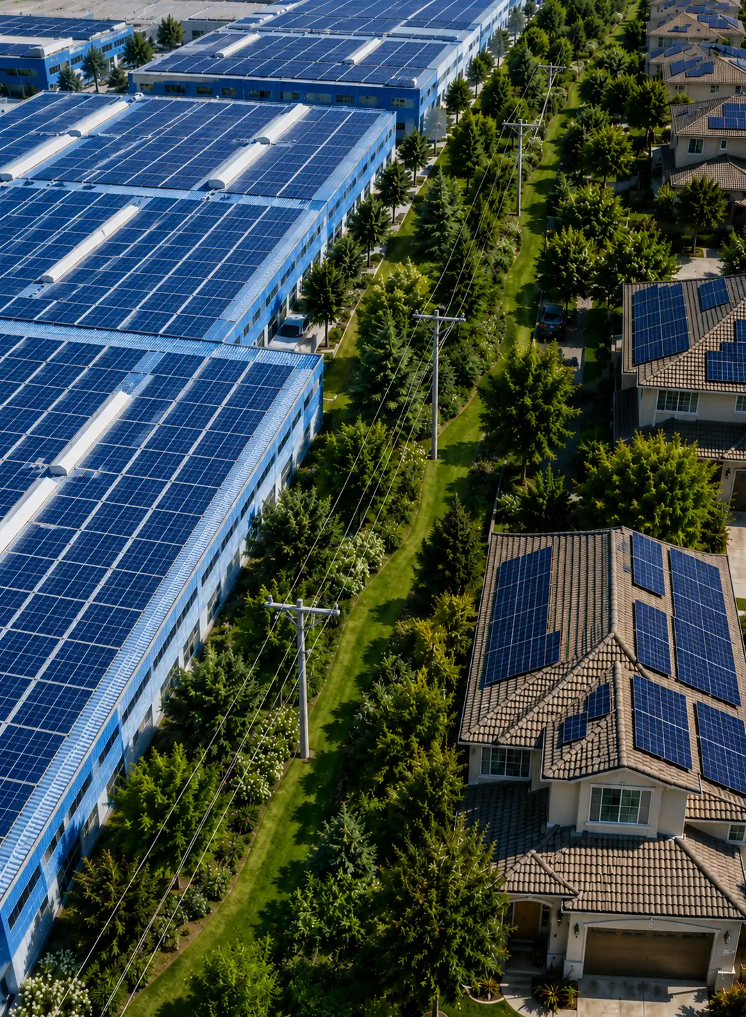 Champs de panneaux photovoltaïques